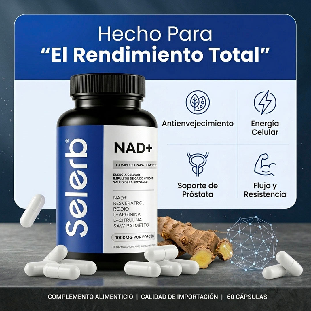 SELERB NAD+ LIPOSOMAL – ENERGÍA CELULAR Y VITALIDAD MASCULINA | ENVÍO GRATIS 🇬🇹