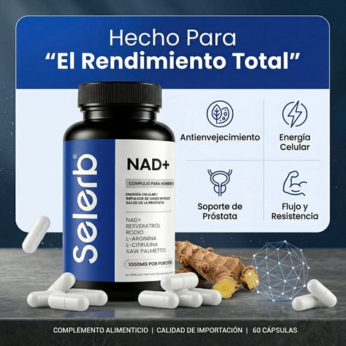 SELERB NAD+ LIPOSOMAL – ENERGÍA CELULAR Y VITALIDAD MASCULINA | ENVÍO GRATIS 🇬🇹